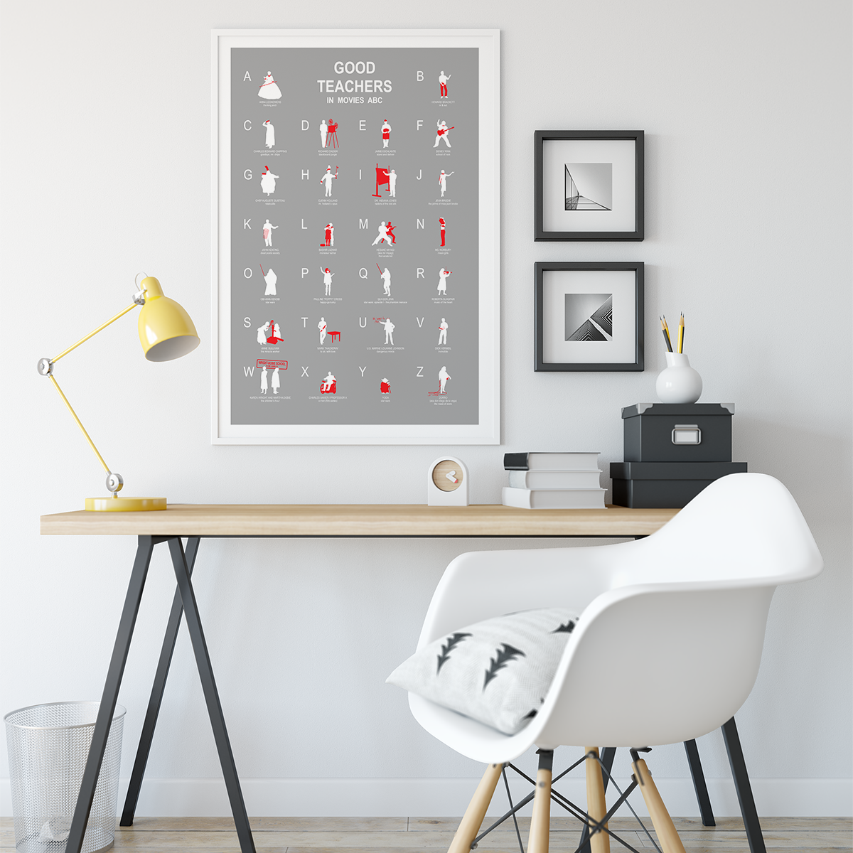 Teachers in movies Alphabet Minimalist Poster