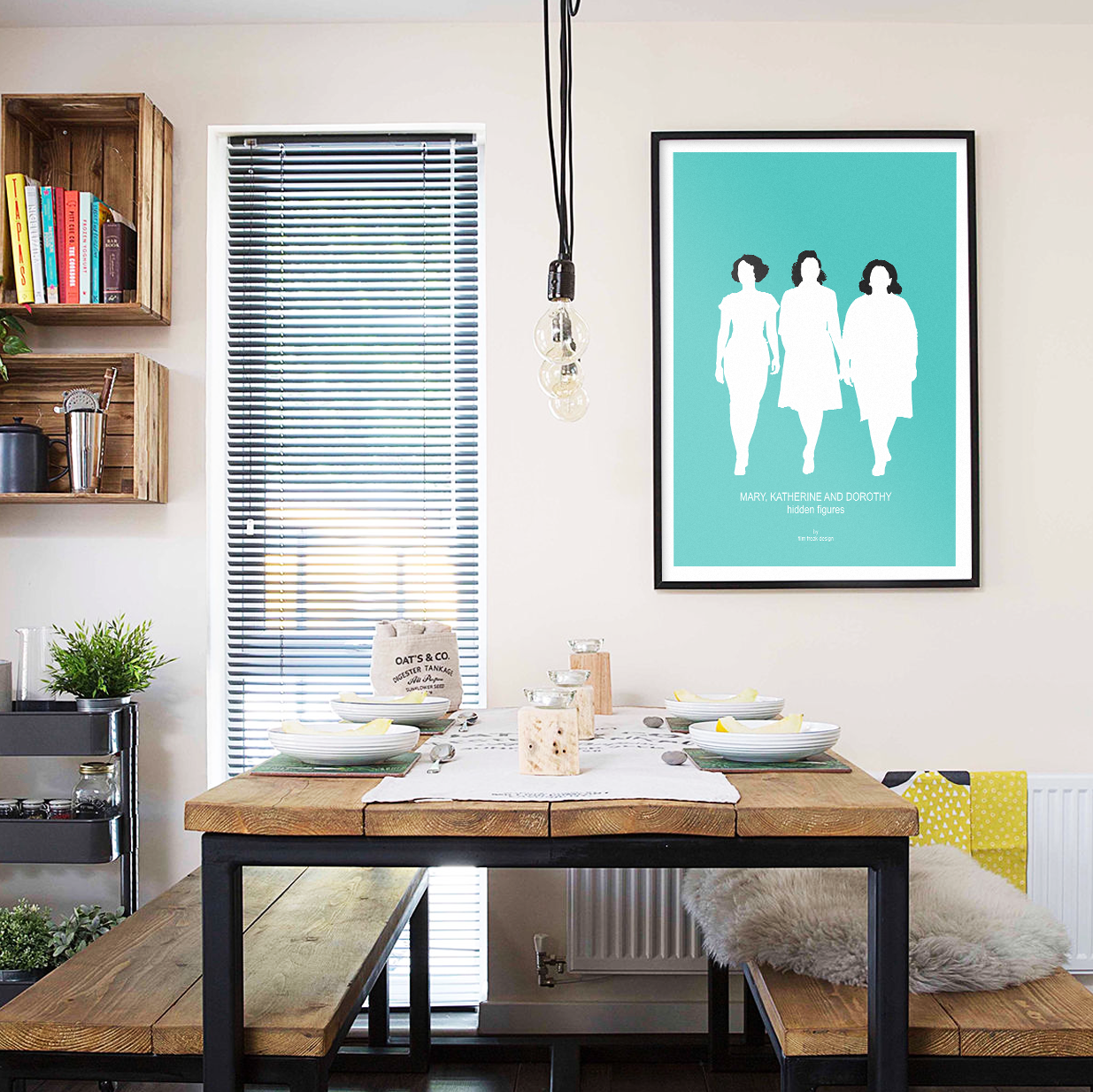 Hidden Figures Minimalist Movie Poster - Katherine Johnson Dorothy Vaughan Mary Jackson