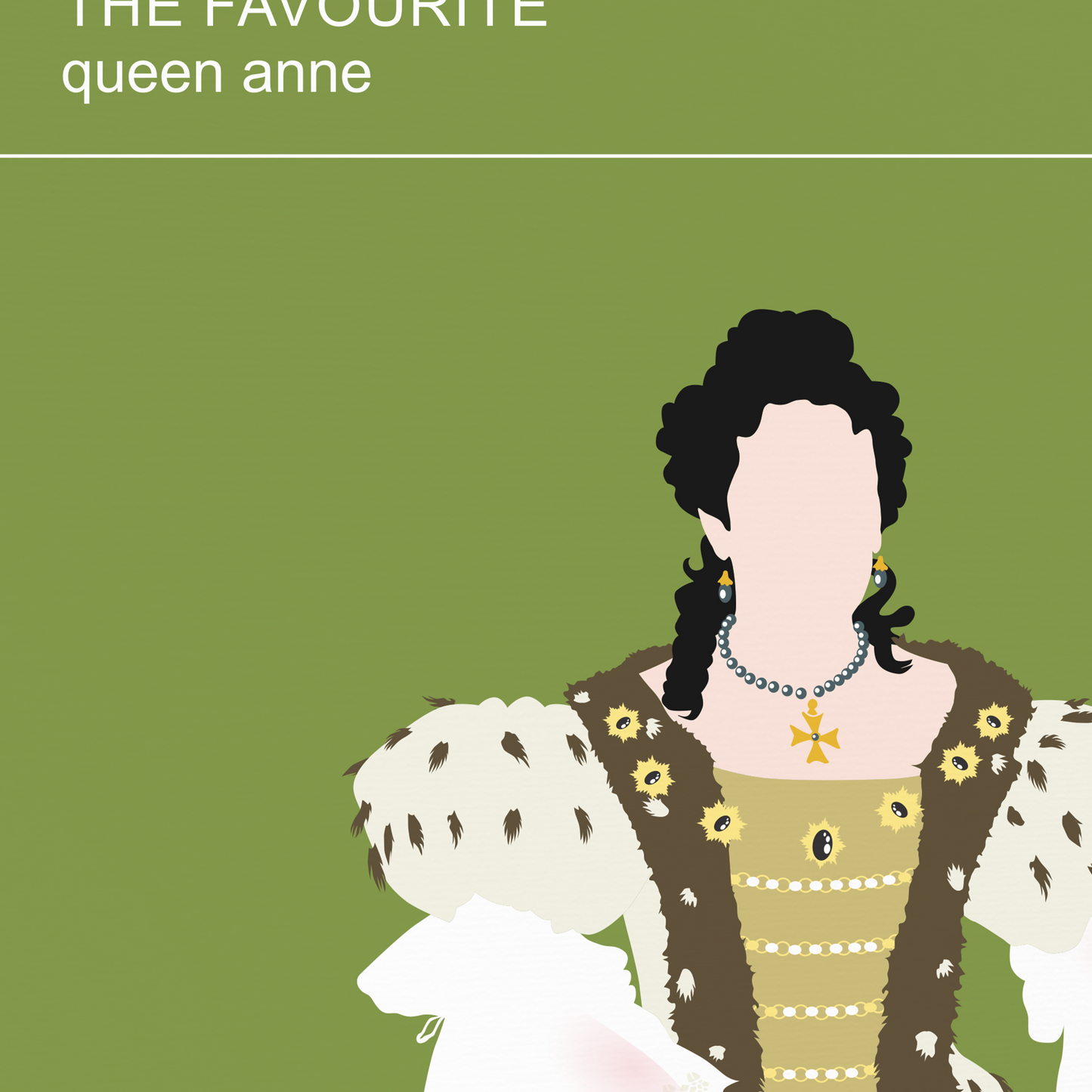 New item! The Favourite poster, Olivia Colman as Queen Anne, Yorgos Lanthimos