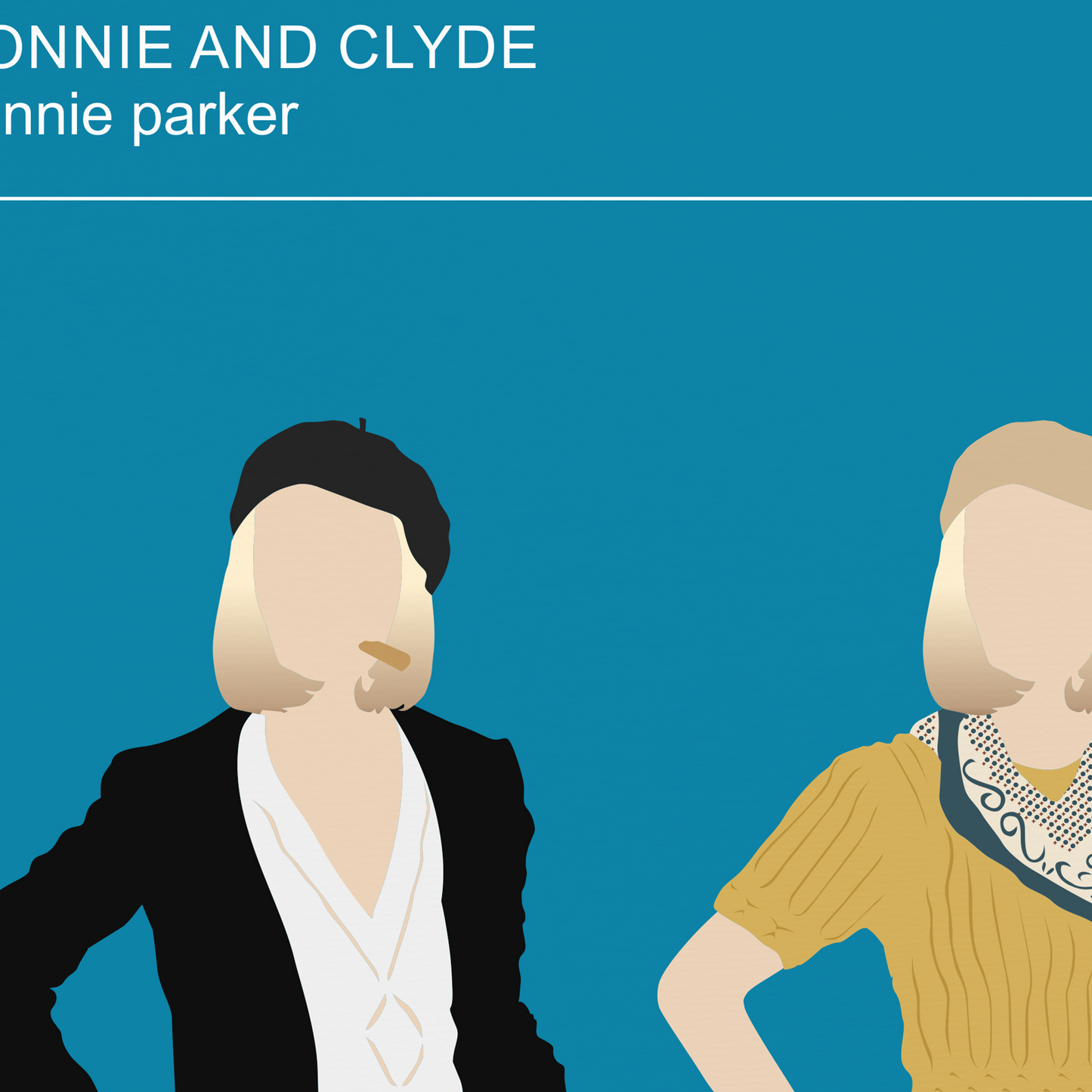 New item! Bonnie and Clyde poster, Faye Dunaway wardrobe print