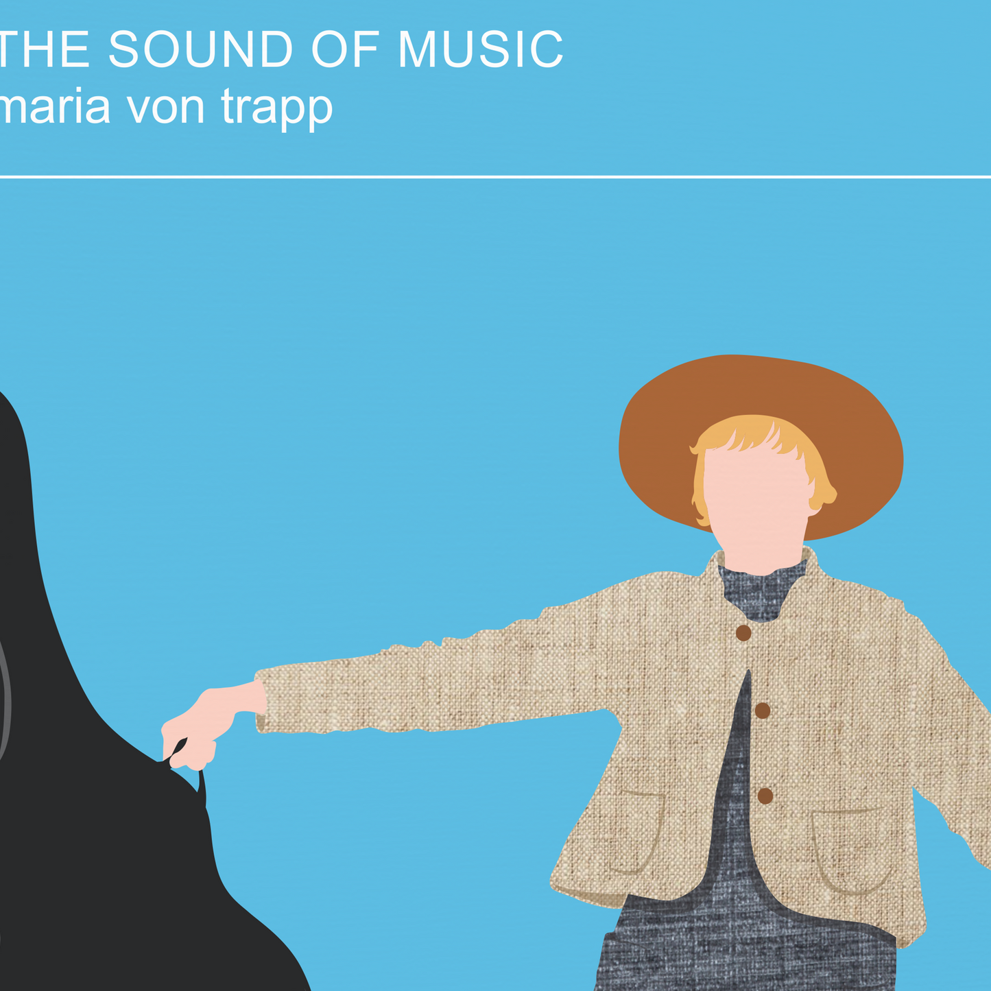 The Sound of Music Set of 2 minimalist movie posters