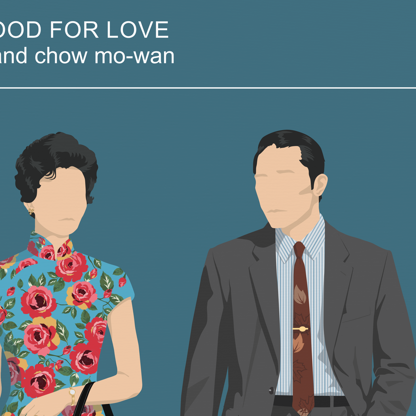 New item! In the Mood for Love Poster, Wong Kar-wai Movie Art Print, Maggie Cheung & Tony Leung Illustration, Hong Kong Cinema Wall Decor, Gift for Film Lovers