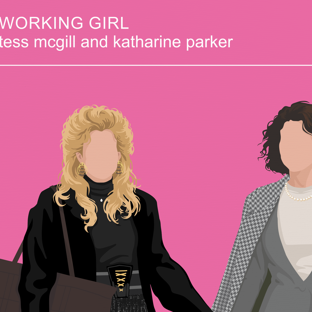 New Item! Working Girl fashion poster, Melanie Griffith and Sigourney Weaver