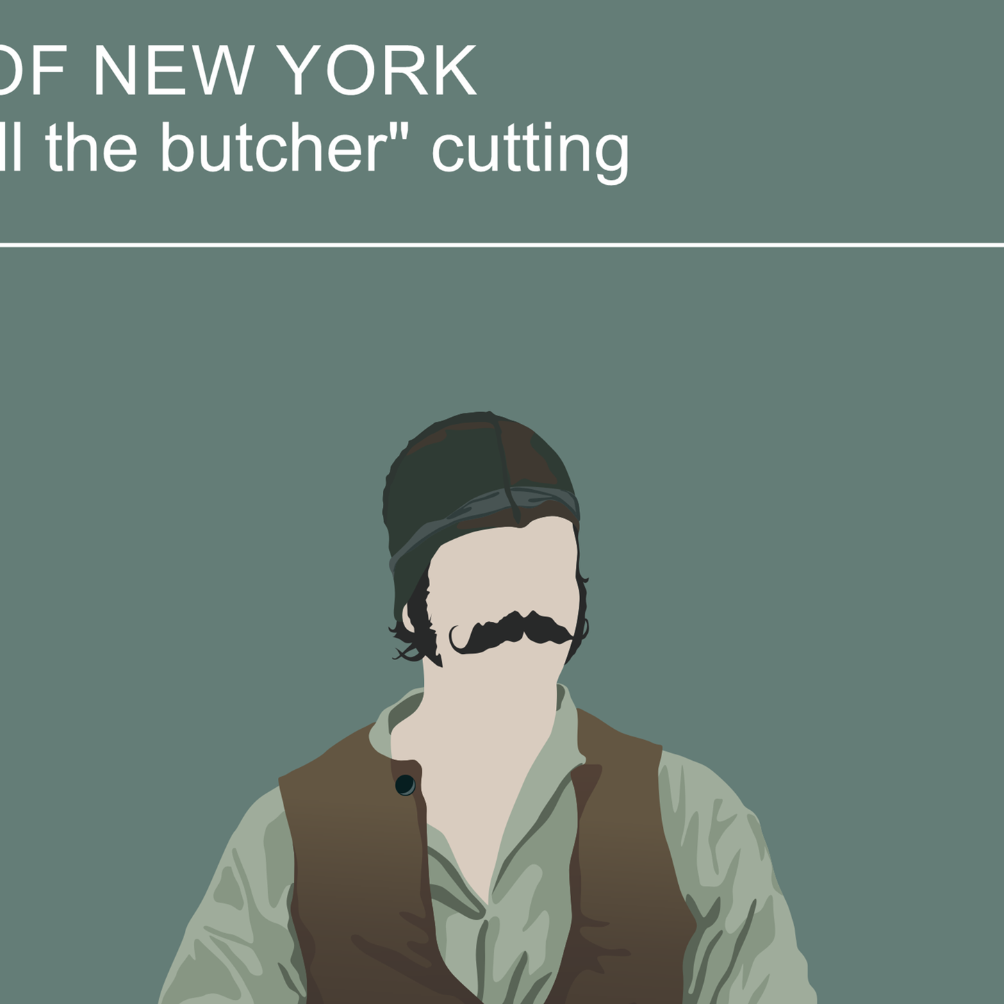 New item! Bill The Butcher, Gangs of New York poster - 2002