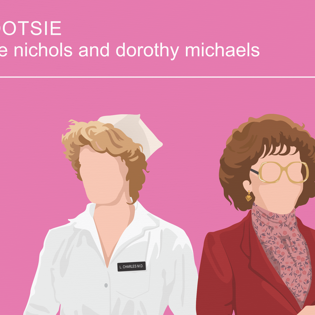 New poster! Tootsie 1982 poster, Dustin Hoffman as Dorothy Michaels, Jessica Lange as Julie Nichols