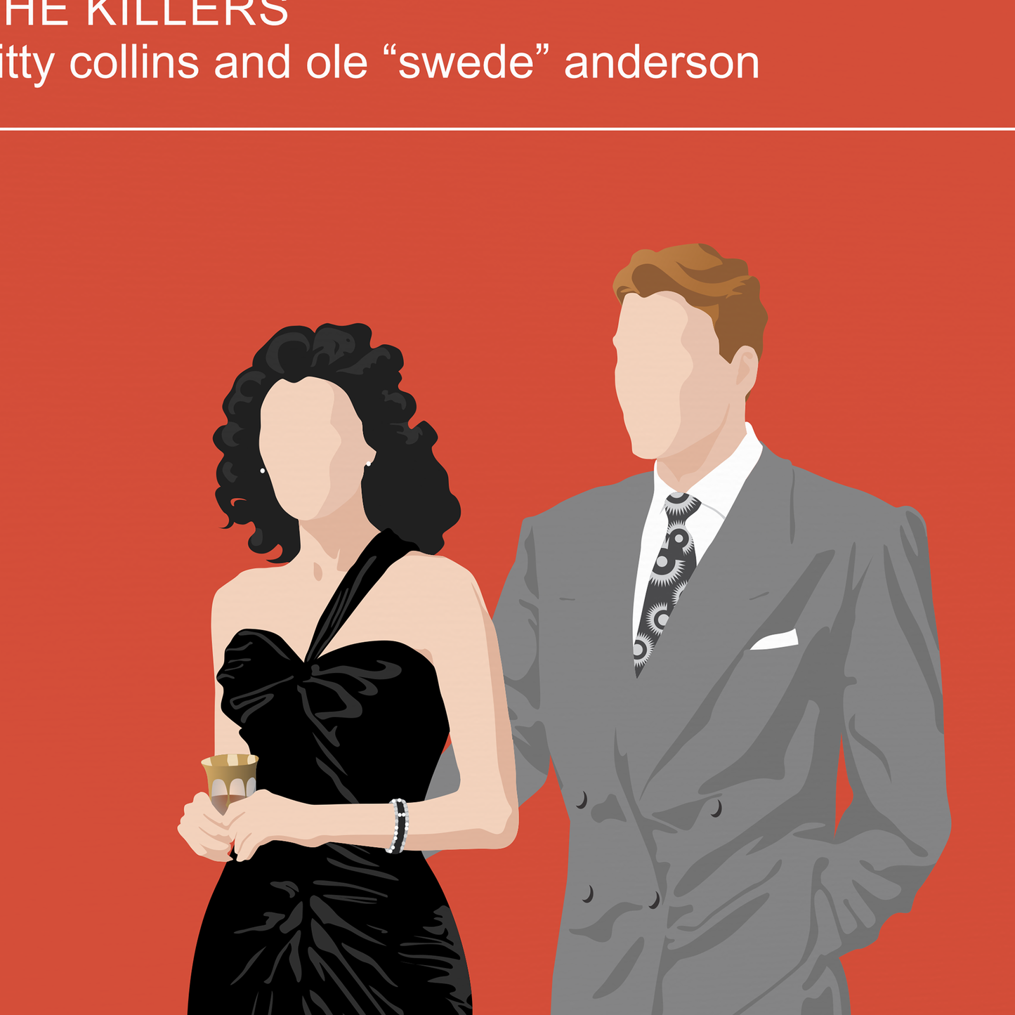 The Killers 1946 Film Noir movie poster, Femme Fatale Classic, Burt Lancaster Ava Gardner