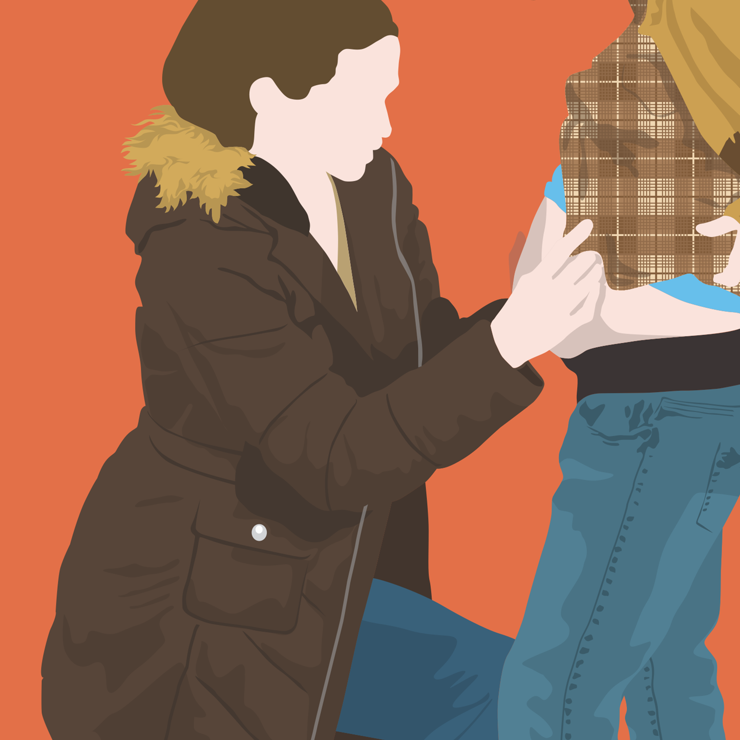 Juno 2007 poster, Elliot Page as Juno MacGuff, Jennifer Garner as Vanessa Loring