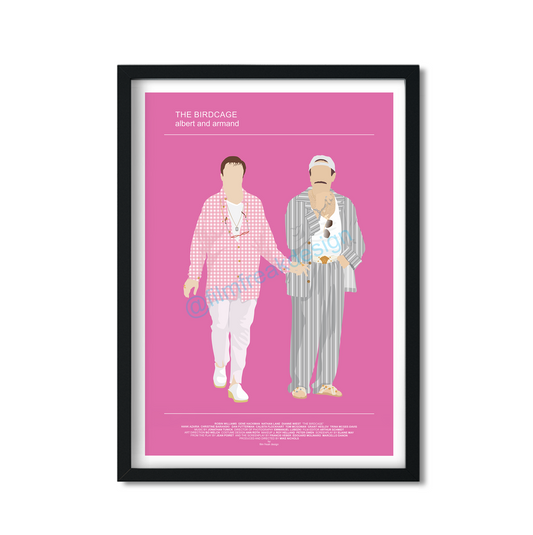 New Item! The Birdcage poster, Armand and Albert fashion print LGBT, Robin Williams and Nathan Lane