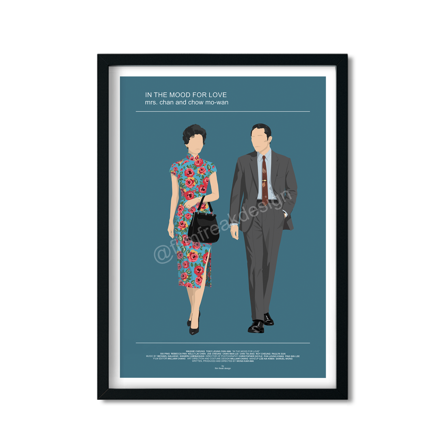 New item! In the Mood for Love Poster, Wong Kar-wai Movie Art Print, Maggie Cheung & Tony Leung Illustration, Hong Kong Cinema Wall Decor, Gift for Film Lovers
