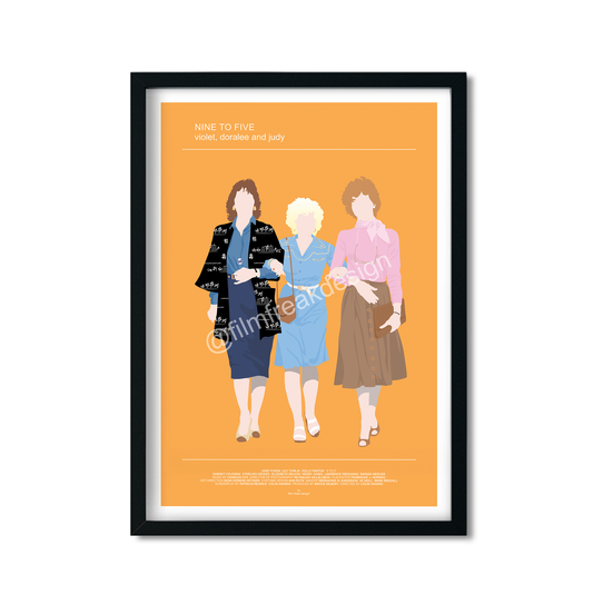 Nine to Five Fashion Print, Lily Tomlin, Dolly Parton, Jane Fonda, 9 to 5