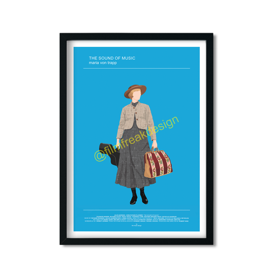 New version! The Sound of Music Poster – Julie Andrews as Maria | Movie Fashion Print