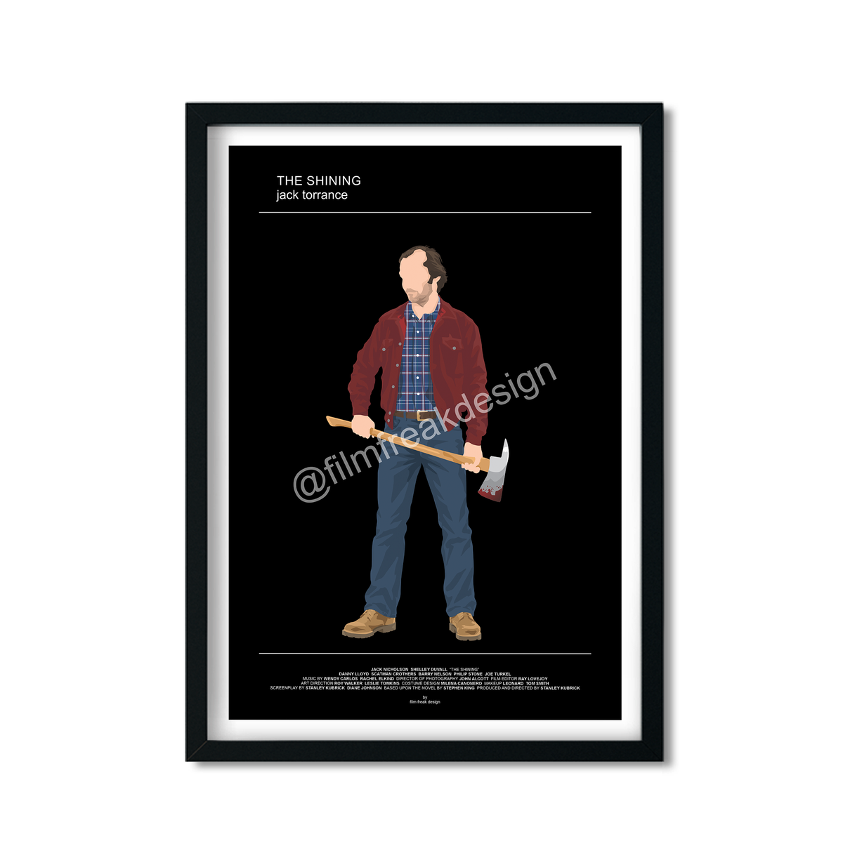 The Shining movie poster, Jack Torrance, Stanley Kubrick