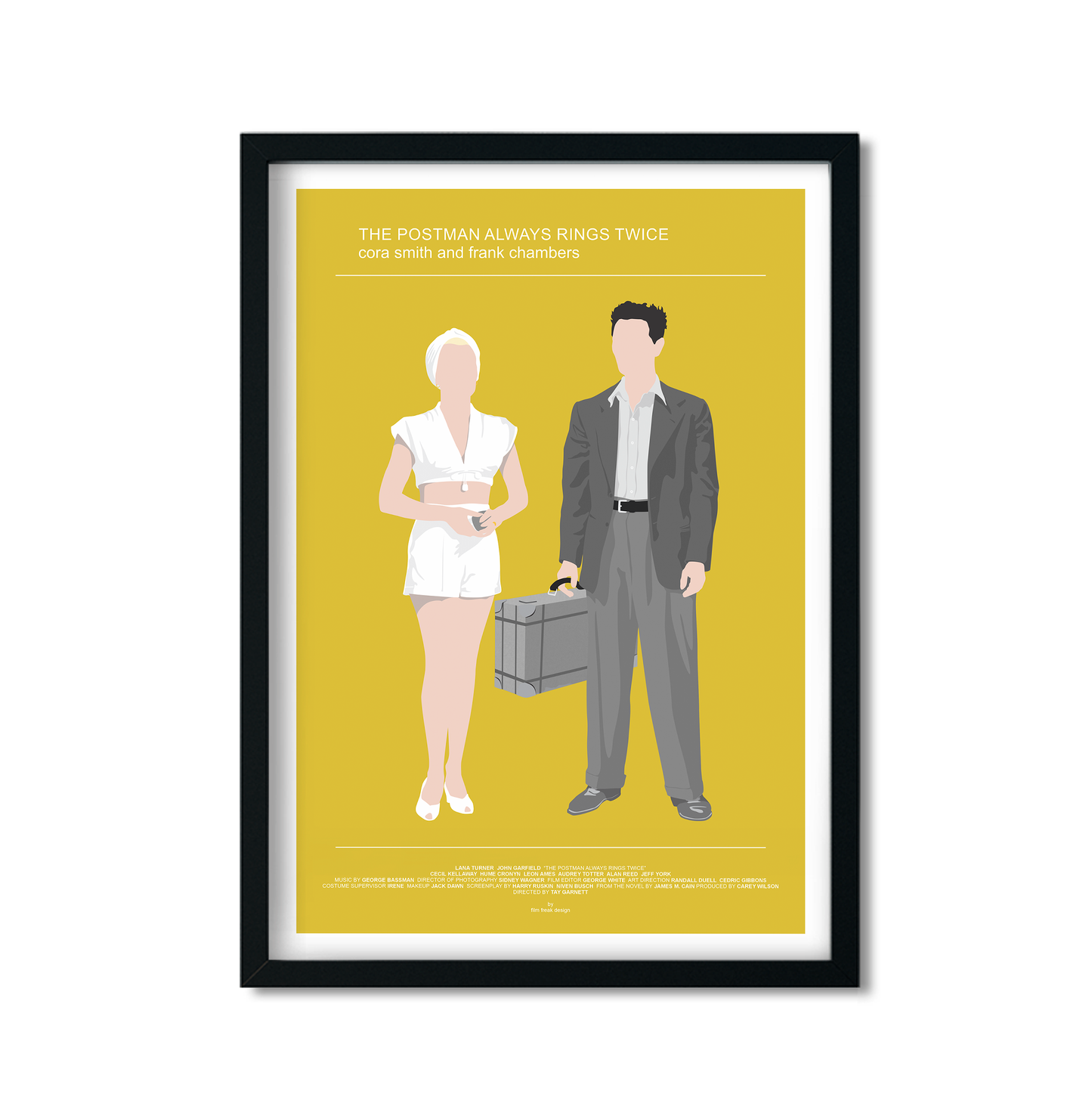 Lana Turner and John Garfield poster, The Postman Always Rings Twice 1946