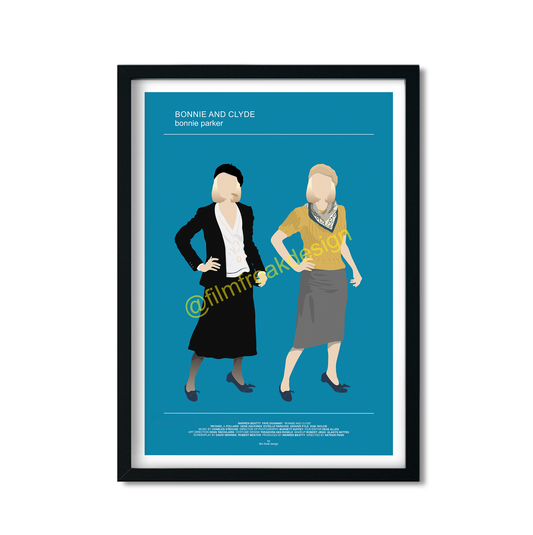 Bonnie and Clyde poster, Faye Dunaway wardrobe print