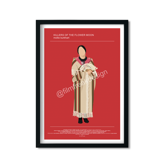 New poster! Killers of the Flower Moon Poster – Lily Gladstone Costume Illustration | Movie Fashion Print