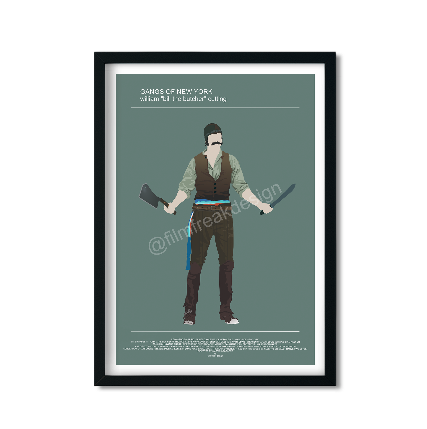 New item! Bill The Butcher, Gangs of New York poster - 2002