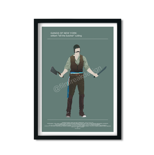 New item! Bill The Butcher, Gangs of New York poster - 2002
