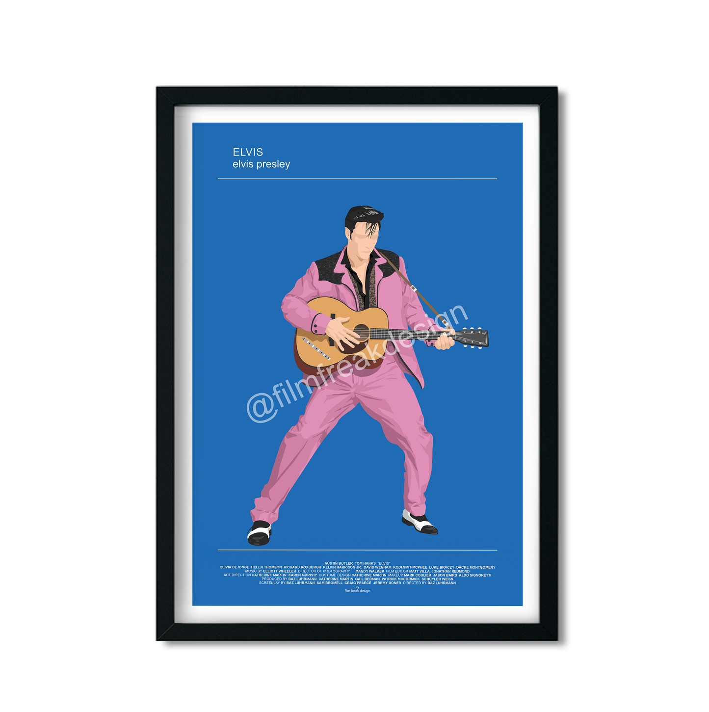 New item! Elvis Poster – Austin Butler Costume Illustration | Movie Fashion Print