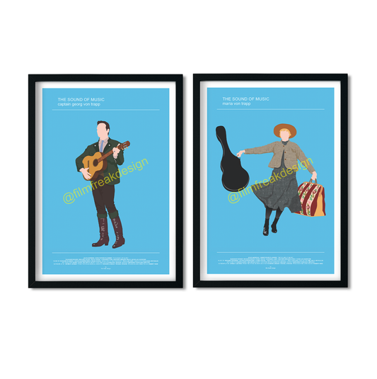 The Sound of Music Set of 2 minimalist movie posters