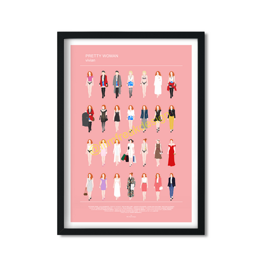 Pretty Woman Movie Poster Julia Roberts and all her looks
