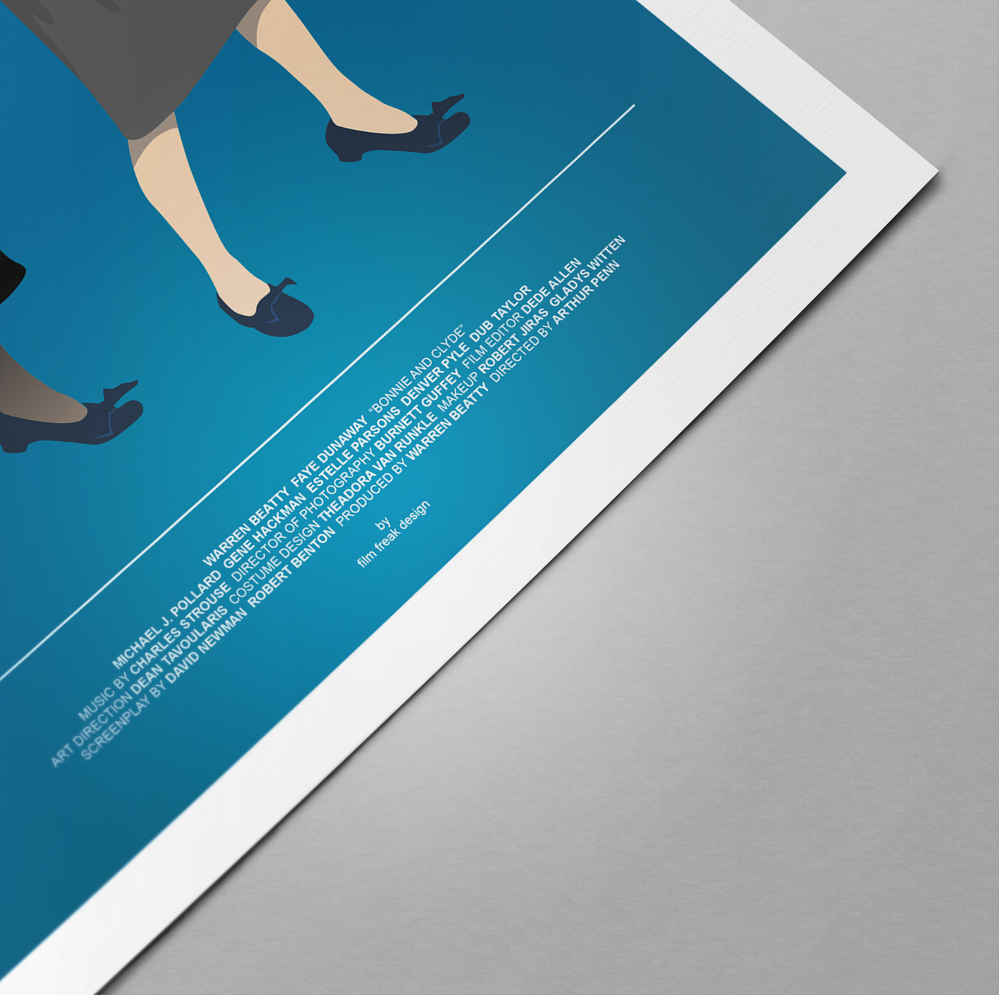 Bonnie and Clyde poster, Faye Dunaway wardrobe print