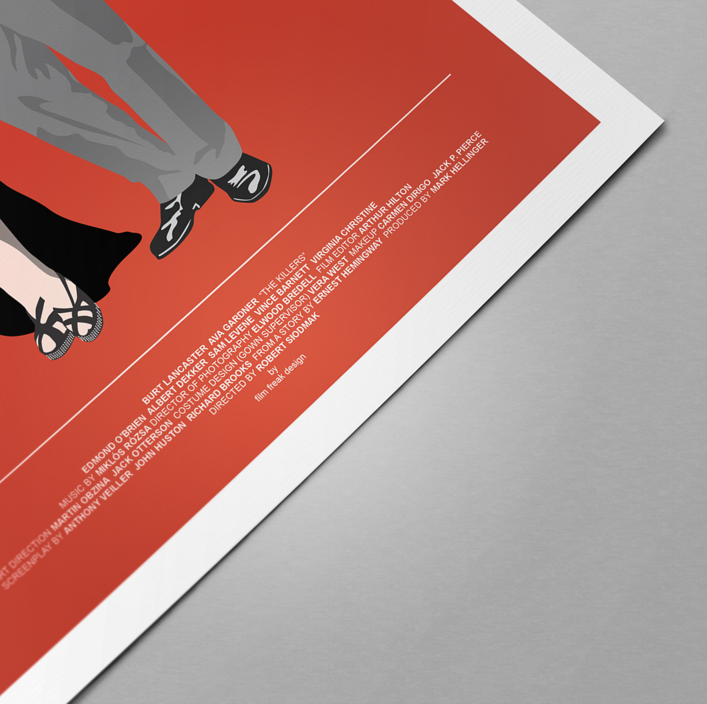 The Killers 1946 Film Noir movie poster, Femme Fatale Classic, Burt Lancaster Ava Gardner