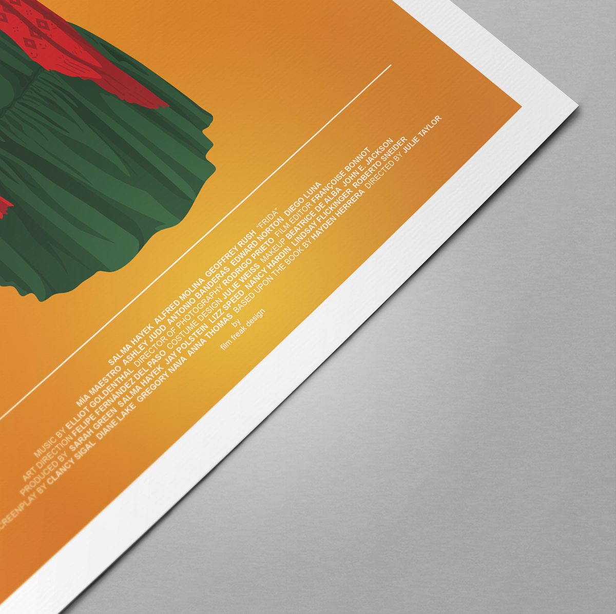 New Poster! Frida 2002 poster, Salma Hayek as Frida Kahlo, Mexican artist movie print