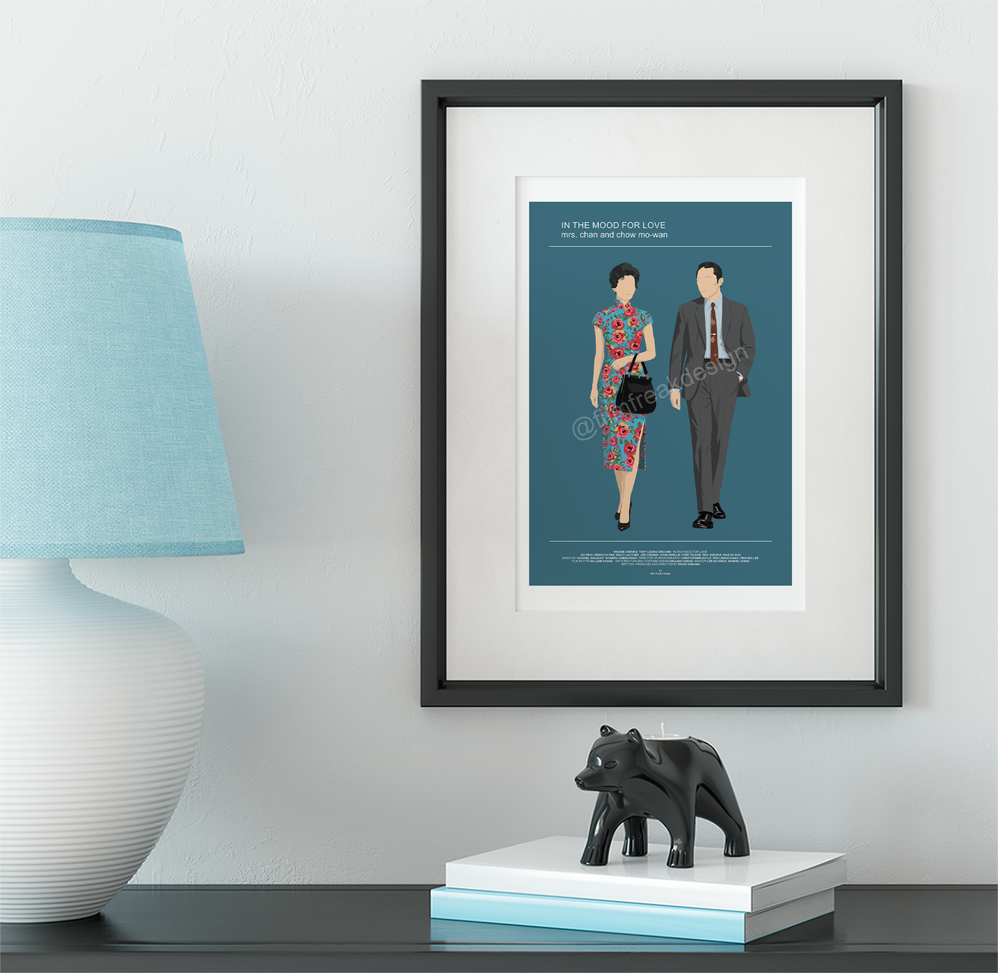 New item! In the Mood for Love Poster, Wong Kar-wai Movie Art Print, Maggie Cheung & Tony Leung Illustration, Hong Kong Cinema Wall Decor, Gift for Film Lovers