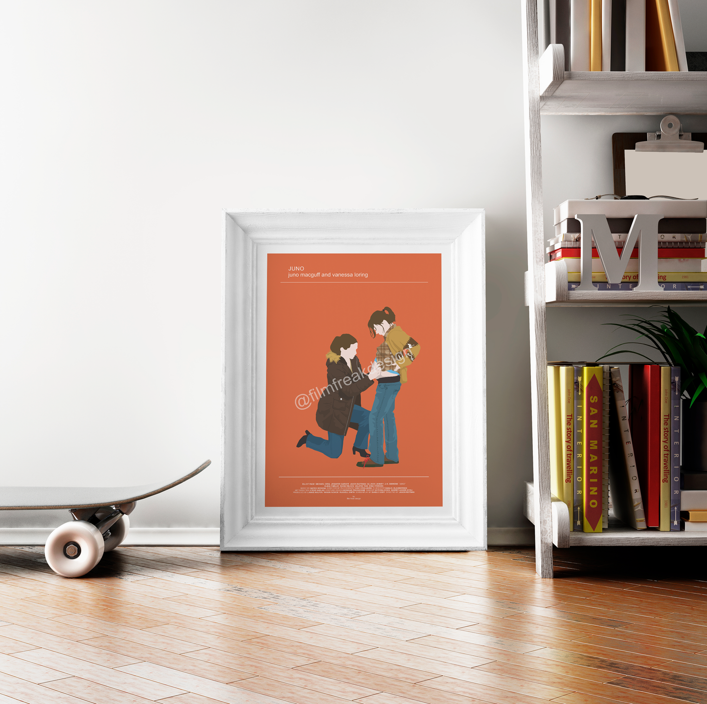 Juno 2007 poster, Elliot Page as Juno MacGuff, Jennifer Garner as Vanessa Loring