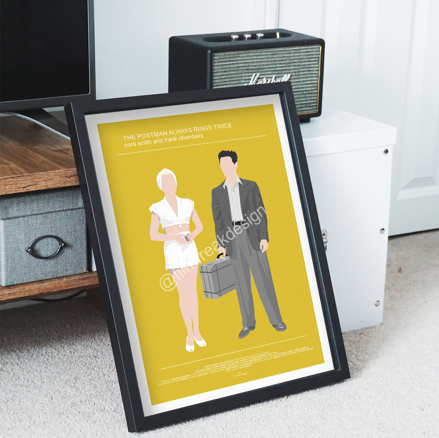 Lana Turner and John Garfield poster, The Postman Always Rings Twice 1946