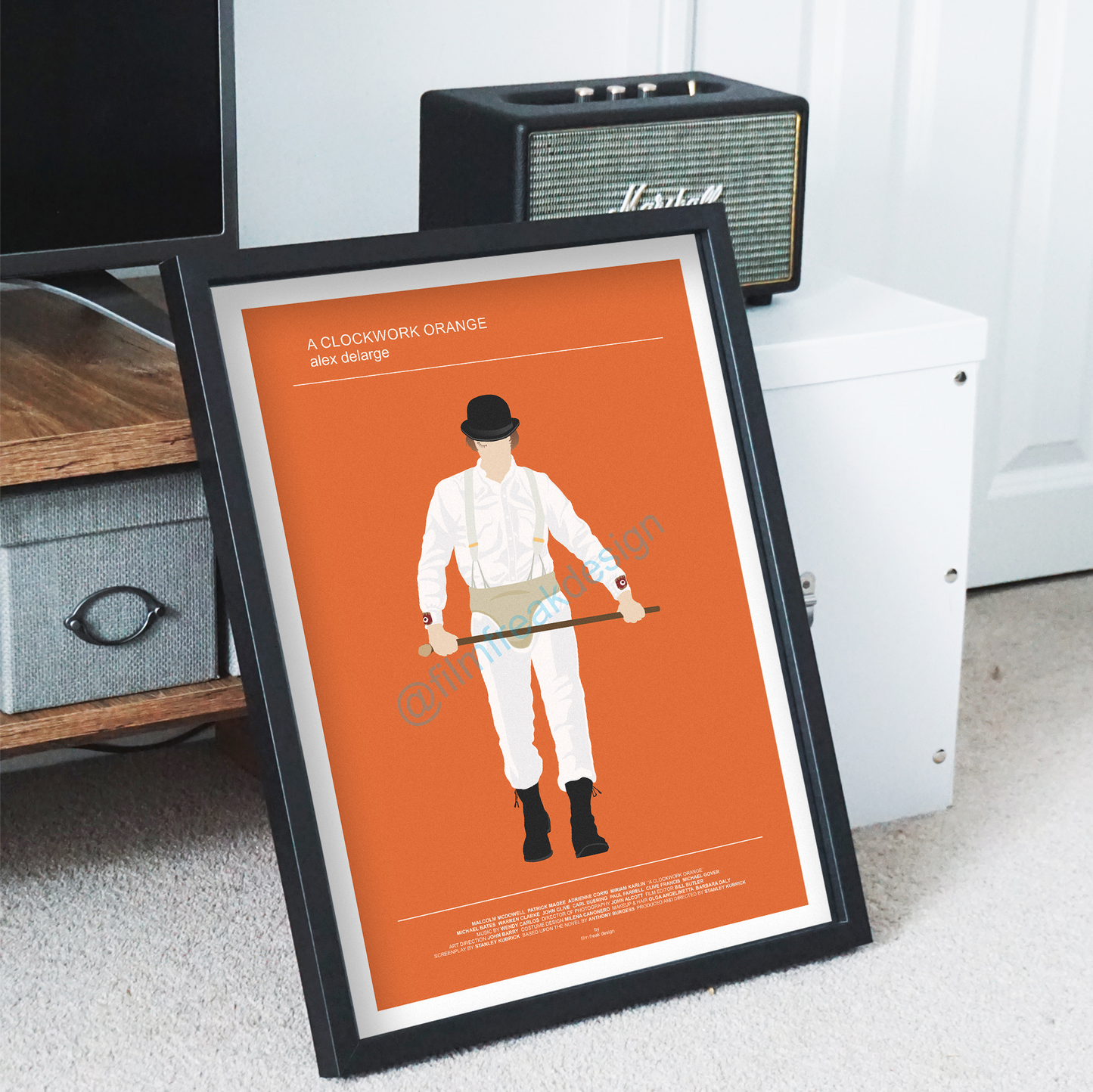 Alex from A Clockwork Orange, Stanley Kubrick poster