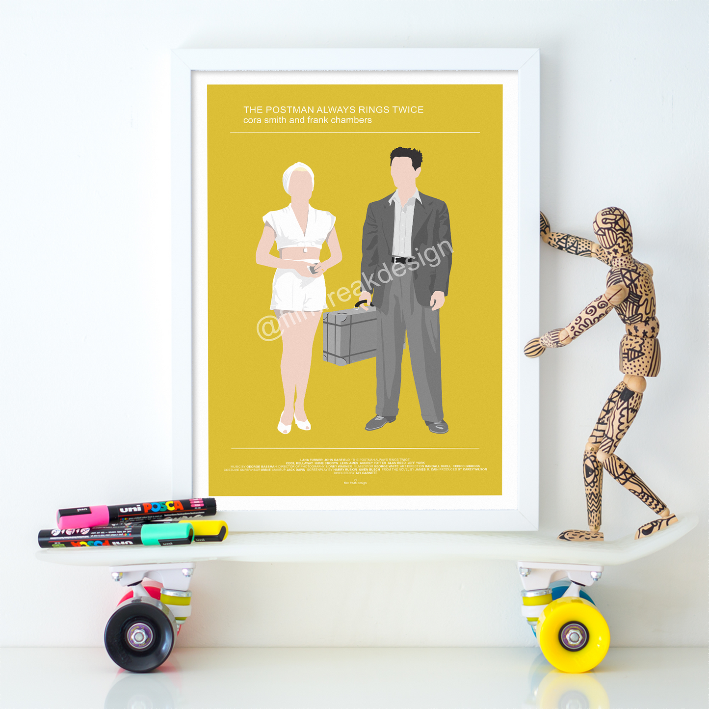 Lana Turner and John Garfield poster, The Postman Always Rings Twice 1946