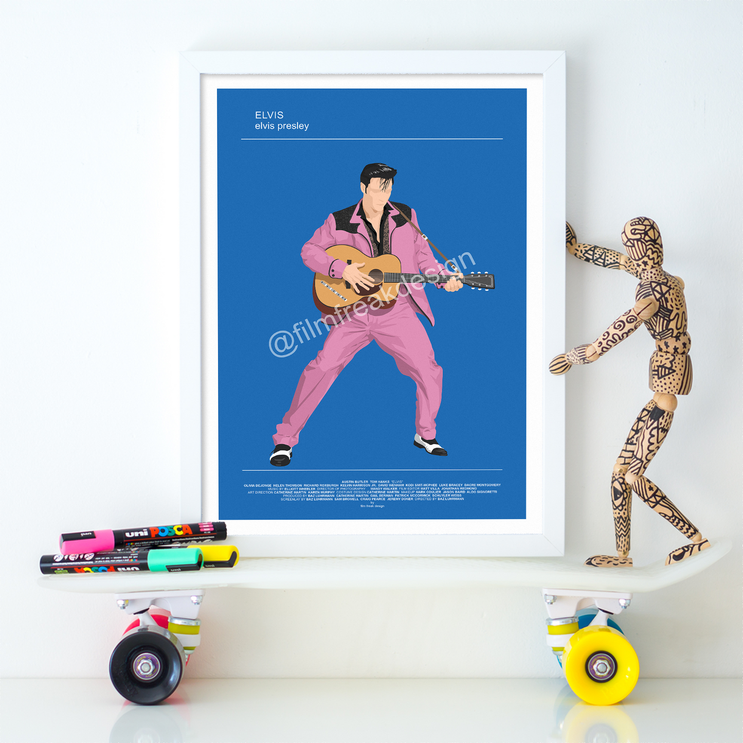 New item! Elvis Poster – Austin Butler Costume Illustration | Movie Fashion Print