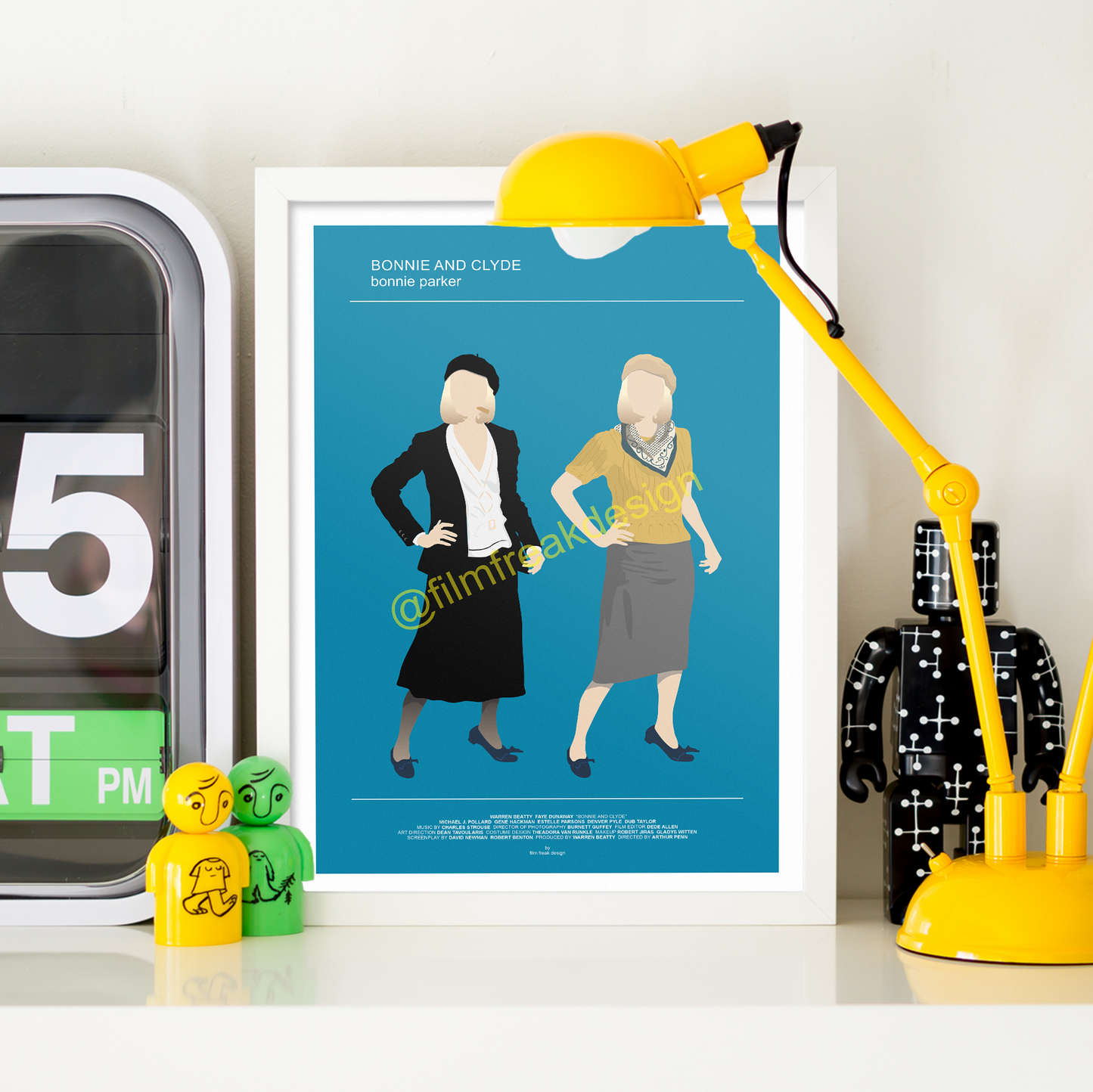 Bonnie and Clyde poster, Faye Dunaway wardrobe print