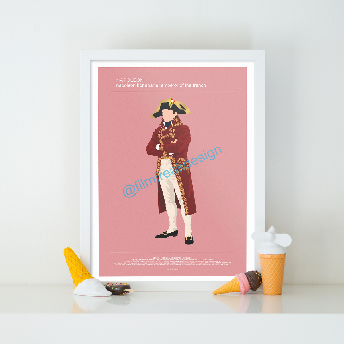 New poster! Napoleon Poster – Joaquin Phoenix Costume Illustration | Movie Fashion Print