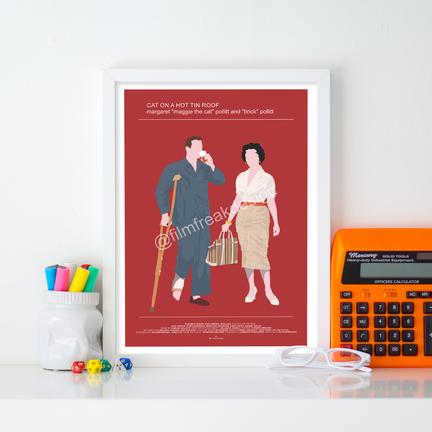 Cat on a Hot Tin Roof movie poster, Elizabeth Taylor and Paul Newman