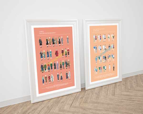 New item! LGBT-Themed set of movie posters, Call Me By Your Name + Carol