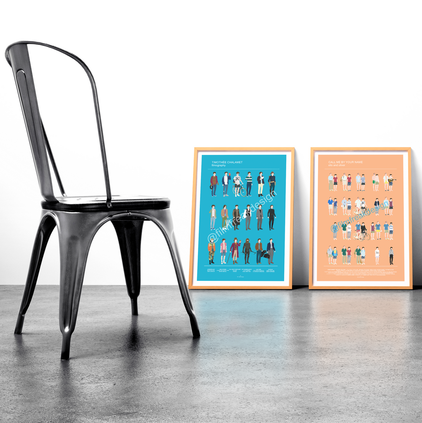 Timothée Chalamet set of posters, Call Me By Your Name + Filmography