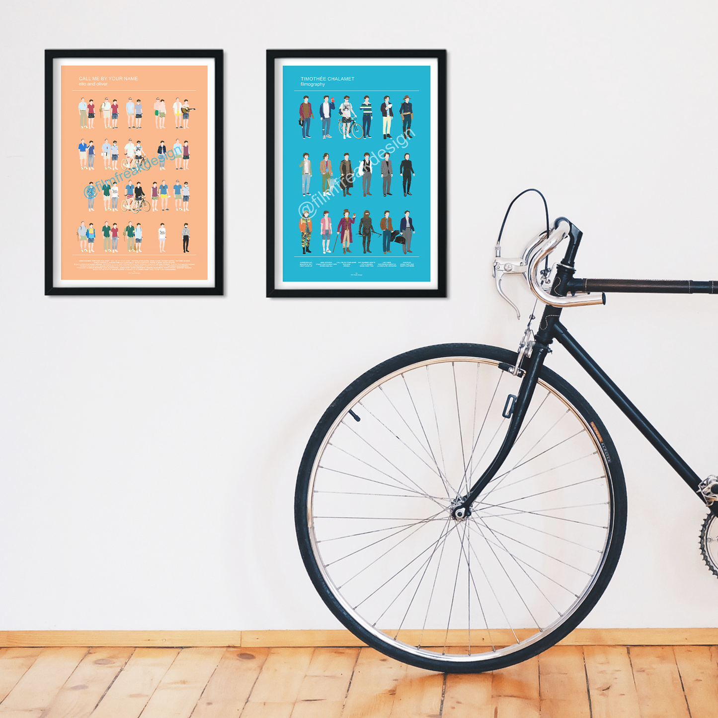 Timothée Chalamet set of posters, Call Me By Your Name + Filmography