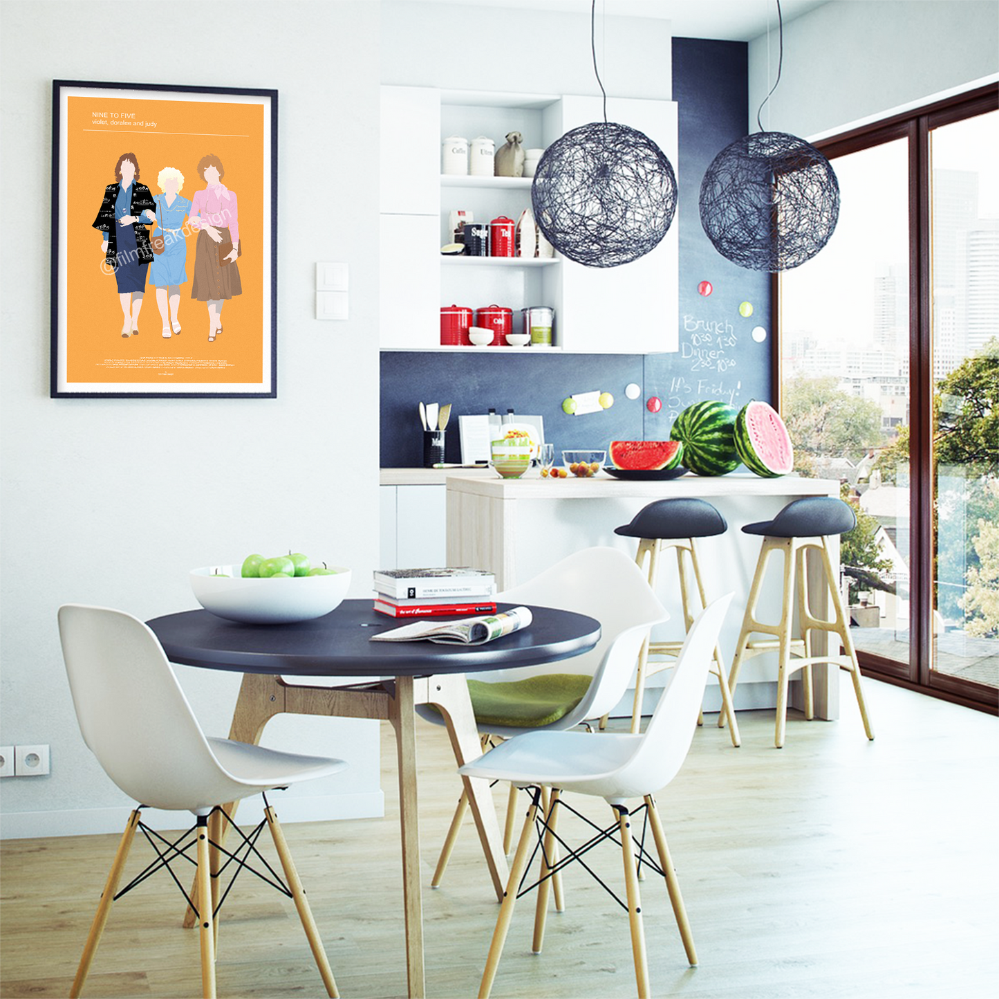 Nine to Five Fashion Print, Lily Tomlin, Dolly Parton, Jane Fonda, 9 to 5