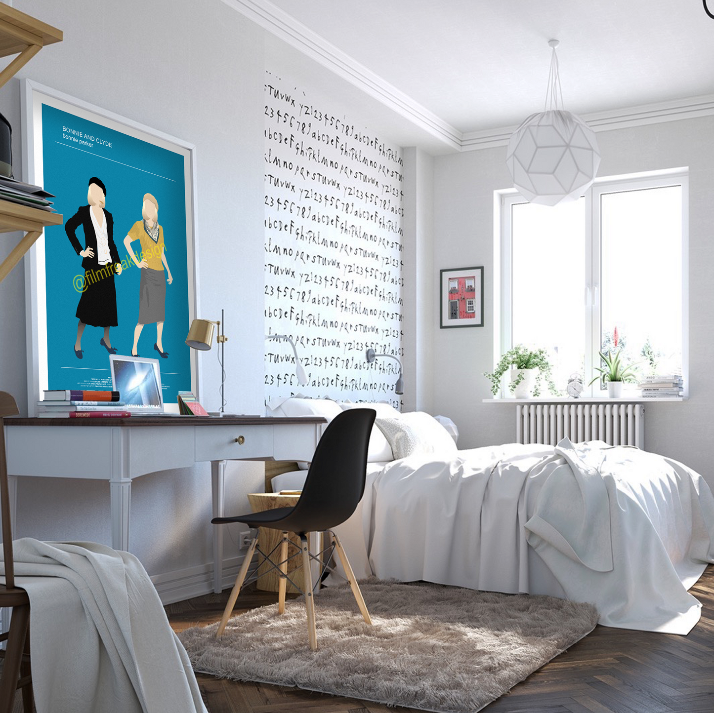 Bonnie and Clyde poster, Faye Dunaway wardrobe print