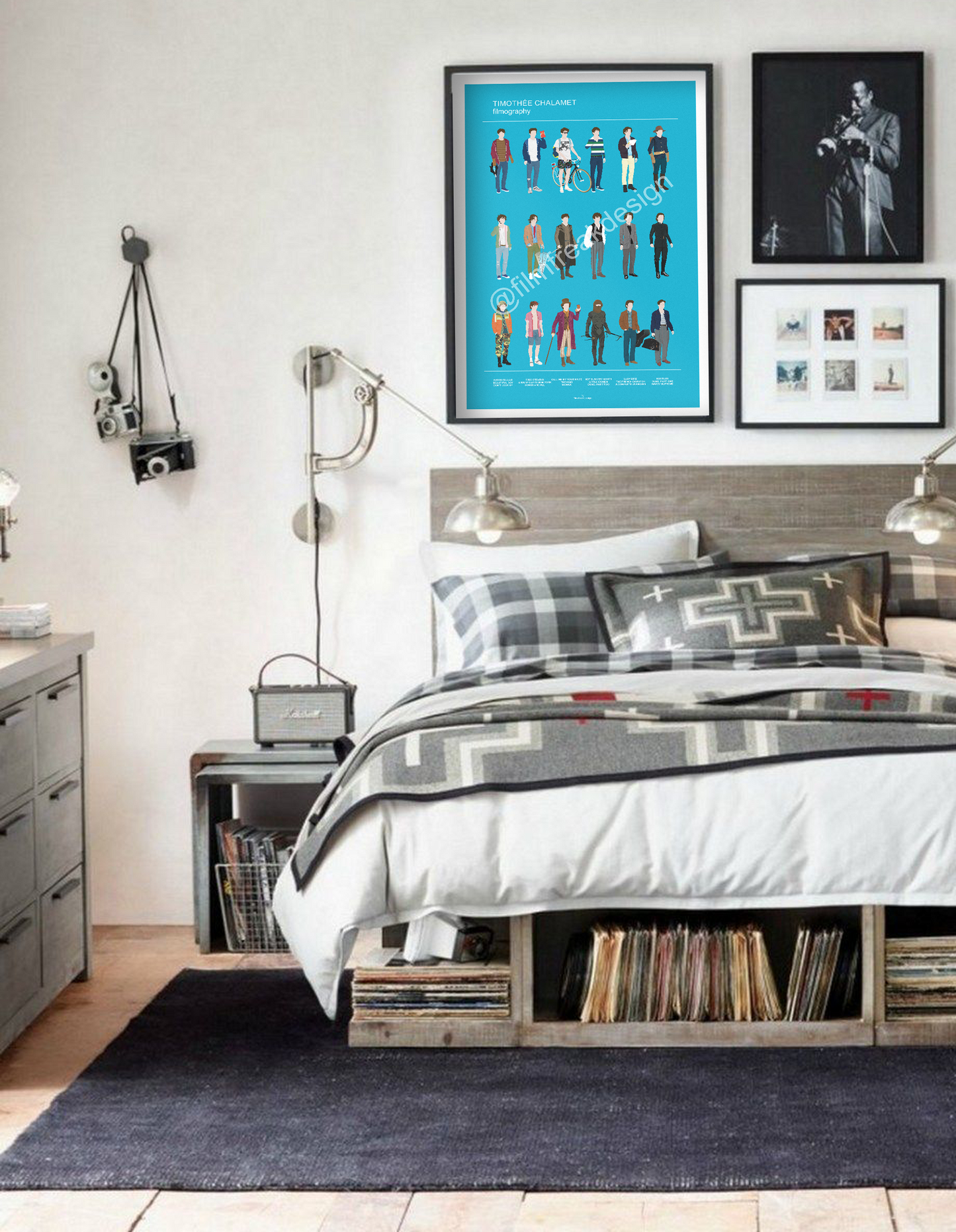 Upgraded! Timothée Chalamet Filmography Poster, wardrobe of his films