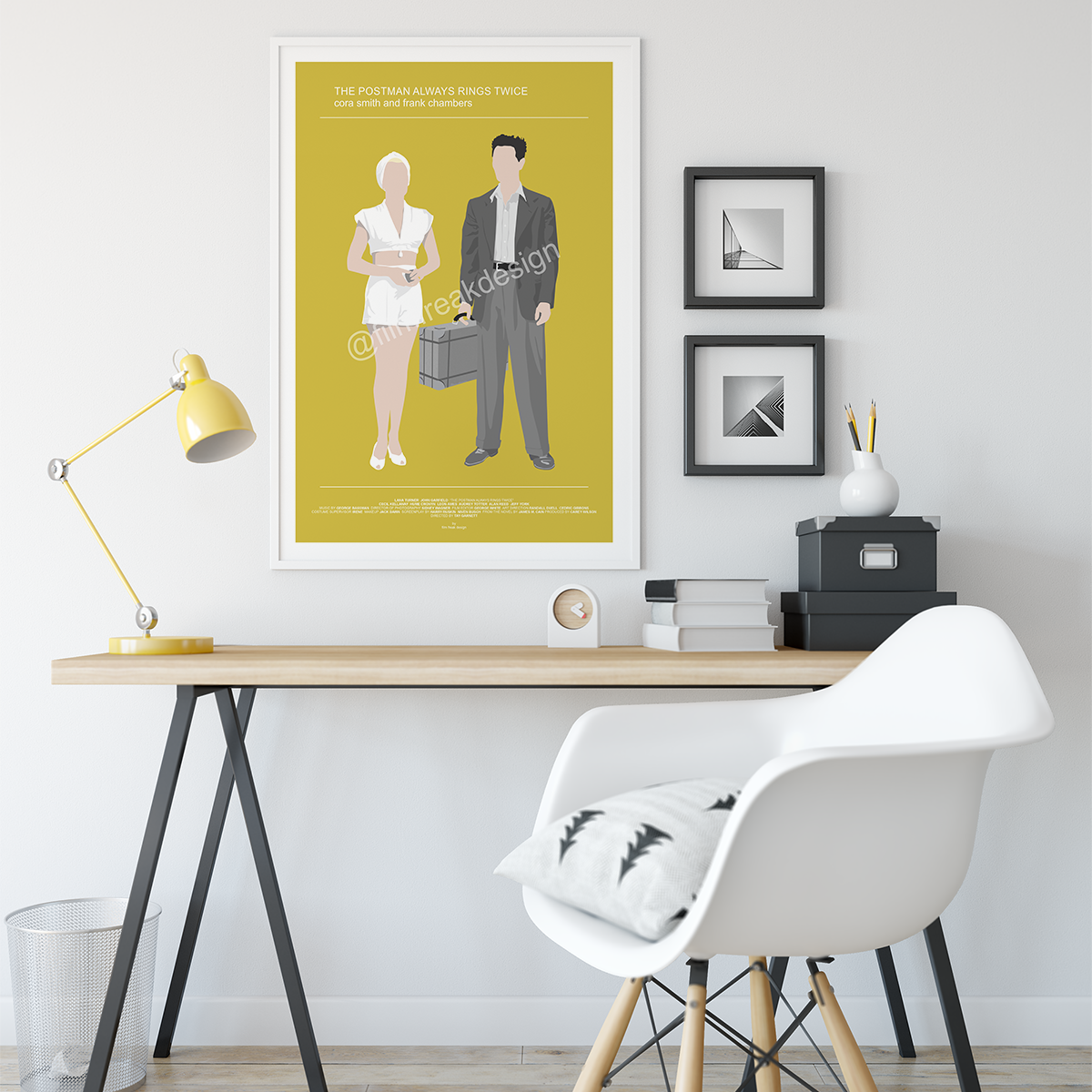 Lana Turner and John Garfield poster, The Postman Always Rings Twice 1946