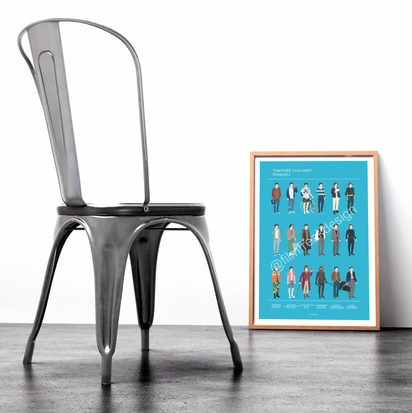 Upgraded! Timothée Chalamet Filmography Poster, wardrobe of his films