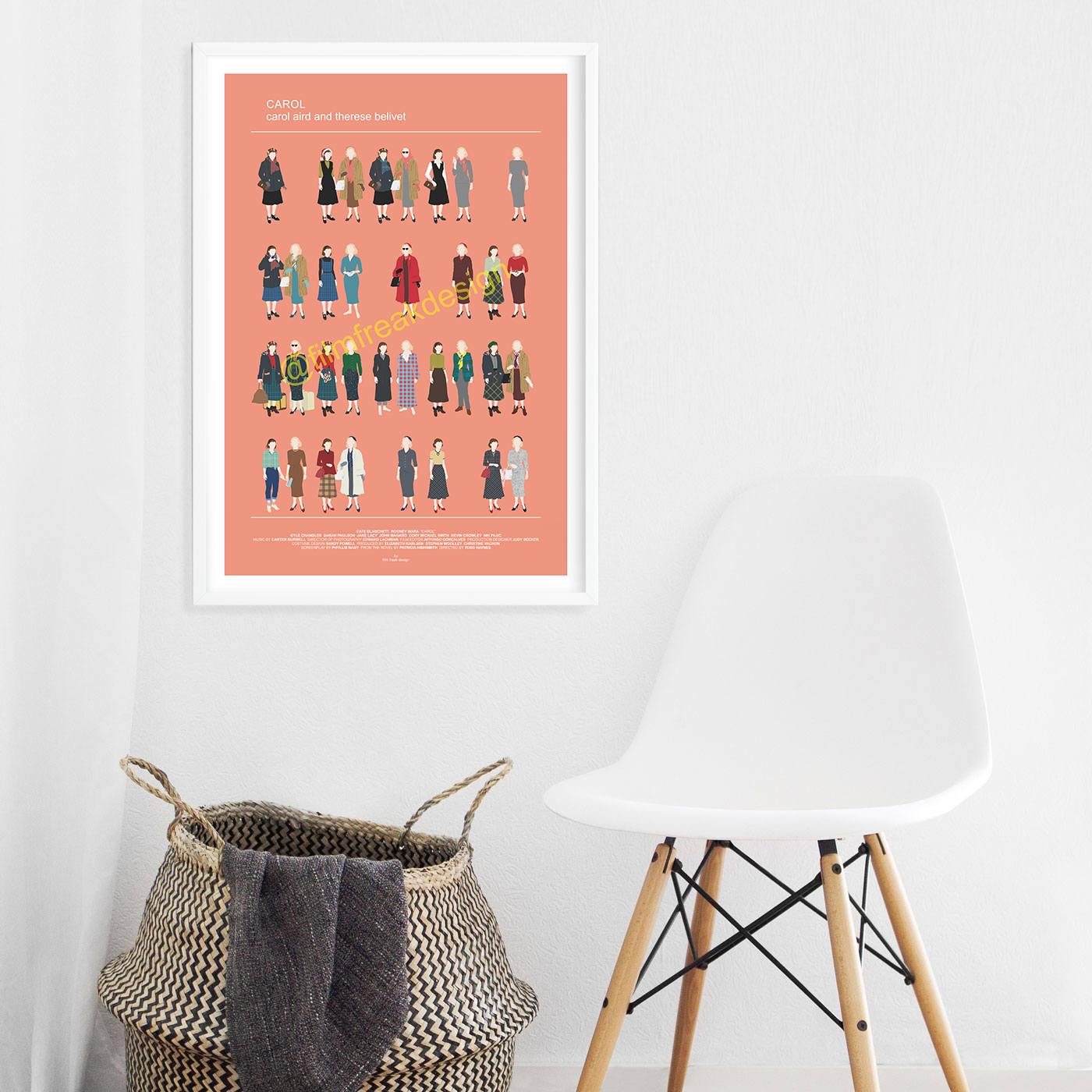 New item!  Carol Movie Poster, Carol and Therese, 50s fashion print LGBT