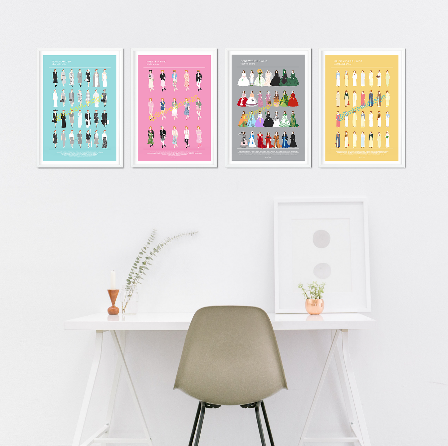 Set Of 4 Posters, Mix and Match bundle in various sizes