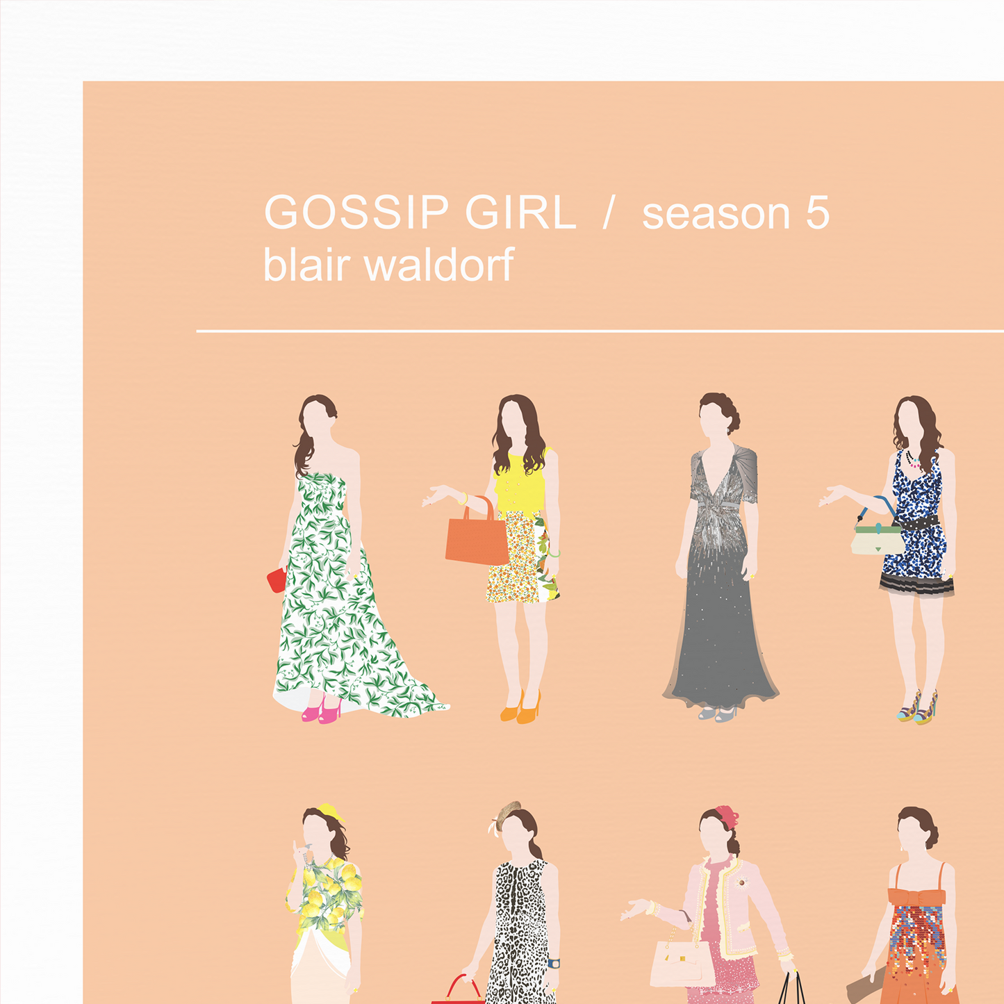 Blair Waldorf fashion poster, Season 5 of Gossip Girl