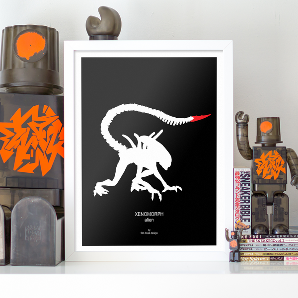 Xenomorph art poster from the Alien film series 1979-1997
