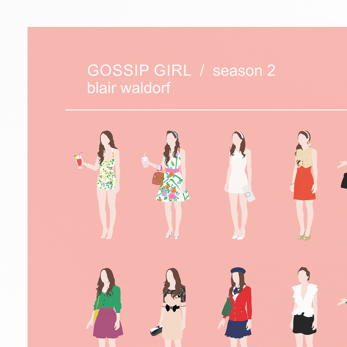 Gossip Girl Blair Waldorf Set Of 4 Posters