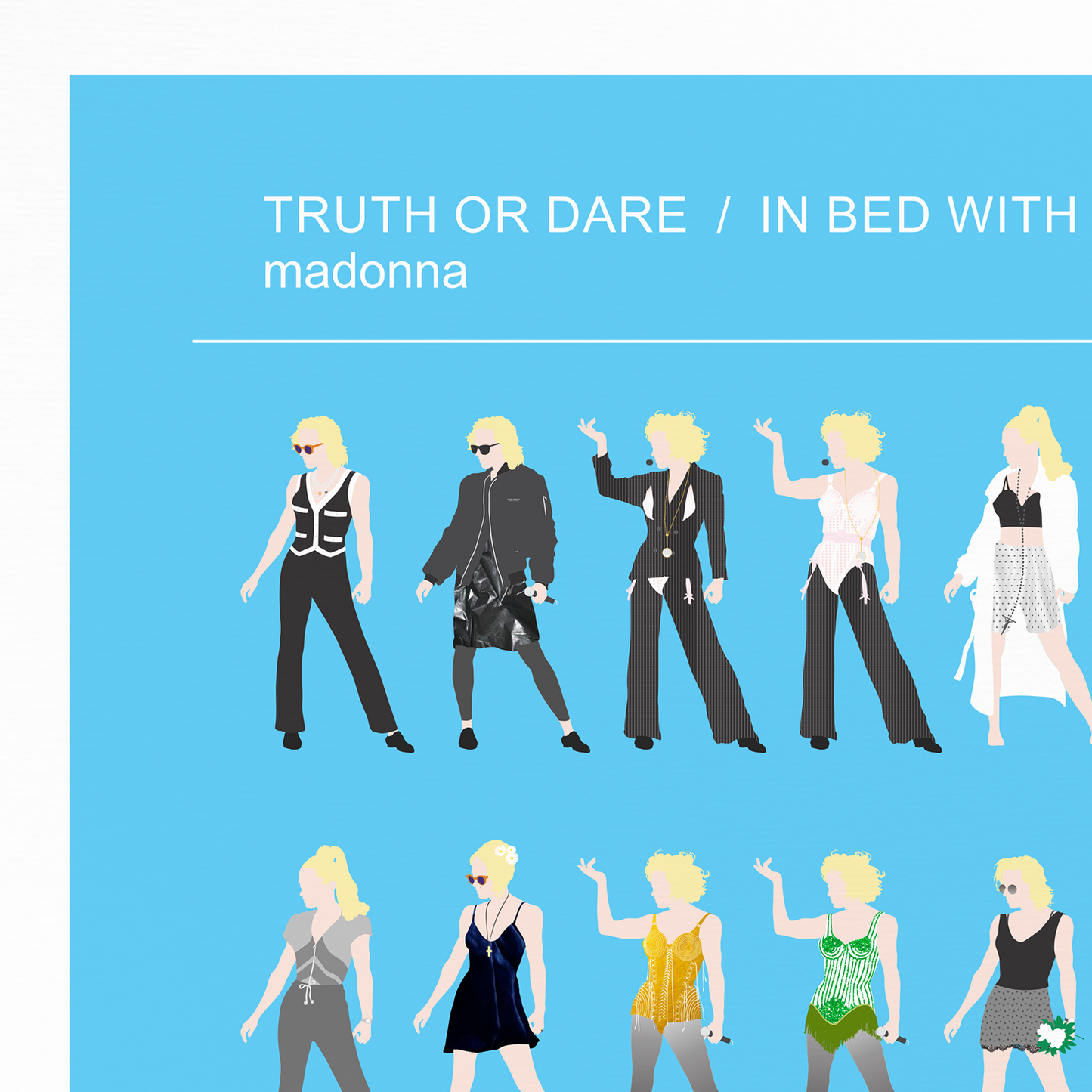 Madonna Fashion Poster, Truth or Dare Documentary In Bed With Madonna